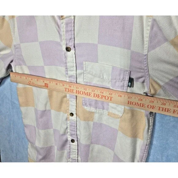 NEW Urban Outfitters Ted Check Patchwork Flannel Shirt SMALL Multicolor OVERSIZE - Picture 7 of 8